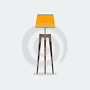 Floor lamp icon. Modern design element for home interior. Vector illustration.